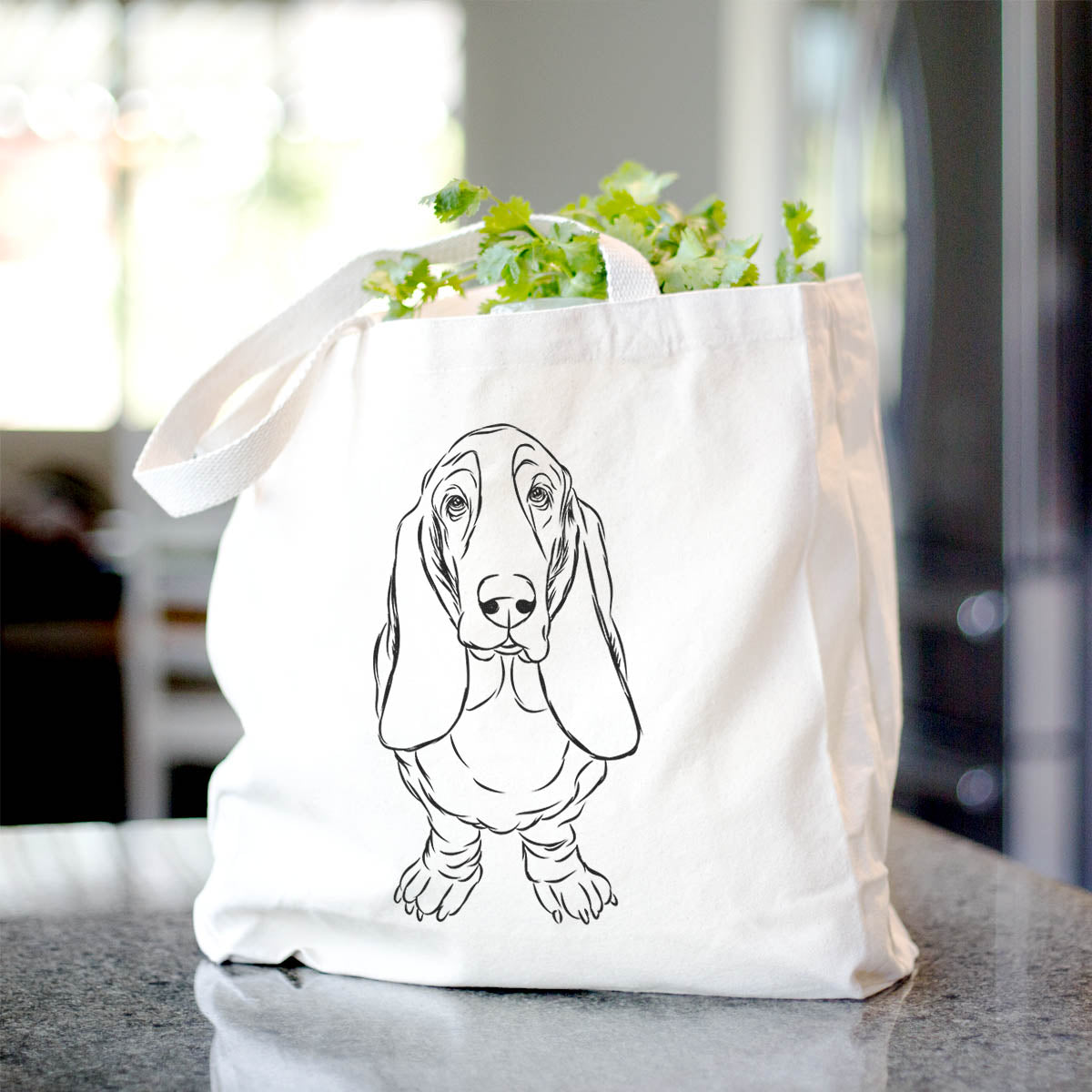 Charlie Basset Hound Canvas Tote Bag