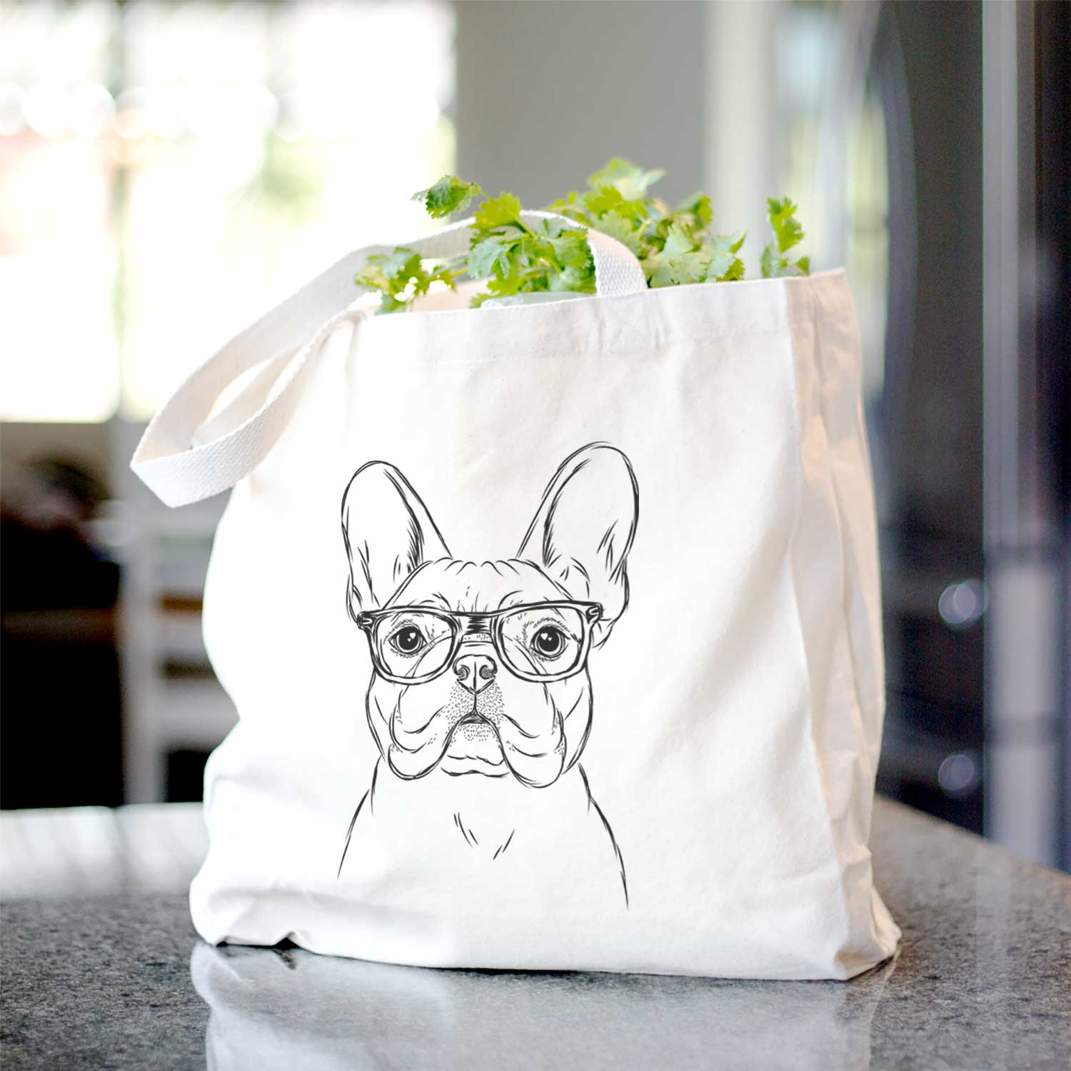 French Bulldog Cotton Canvas Tote Bag
