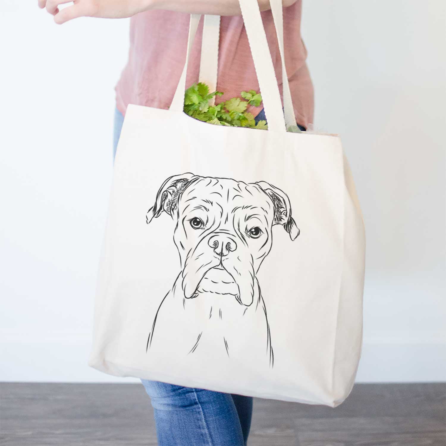 Axel the Boxer Canvas Tote Bag - Stylish Reusable Shopping Bag