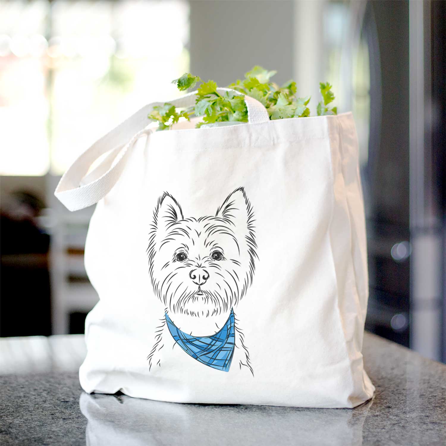 West Highland Terrier Print Canvas Tote Bag - Stylish Eco-Friendly Companion