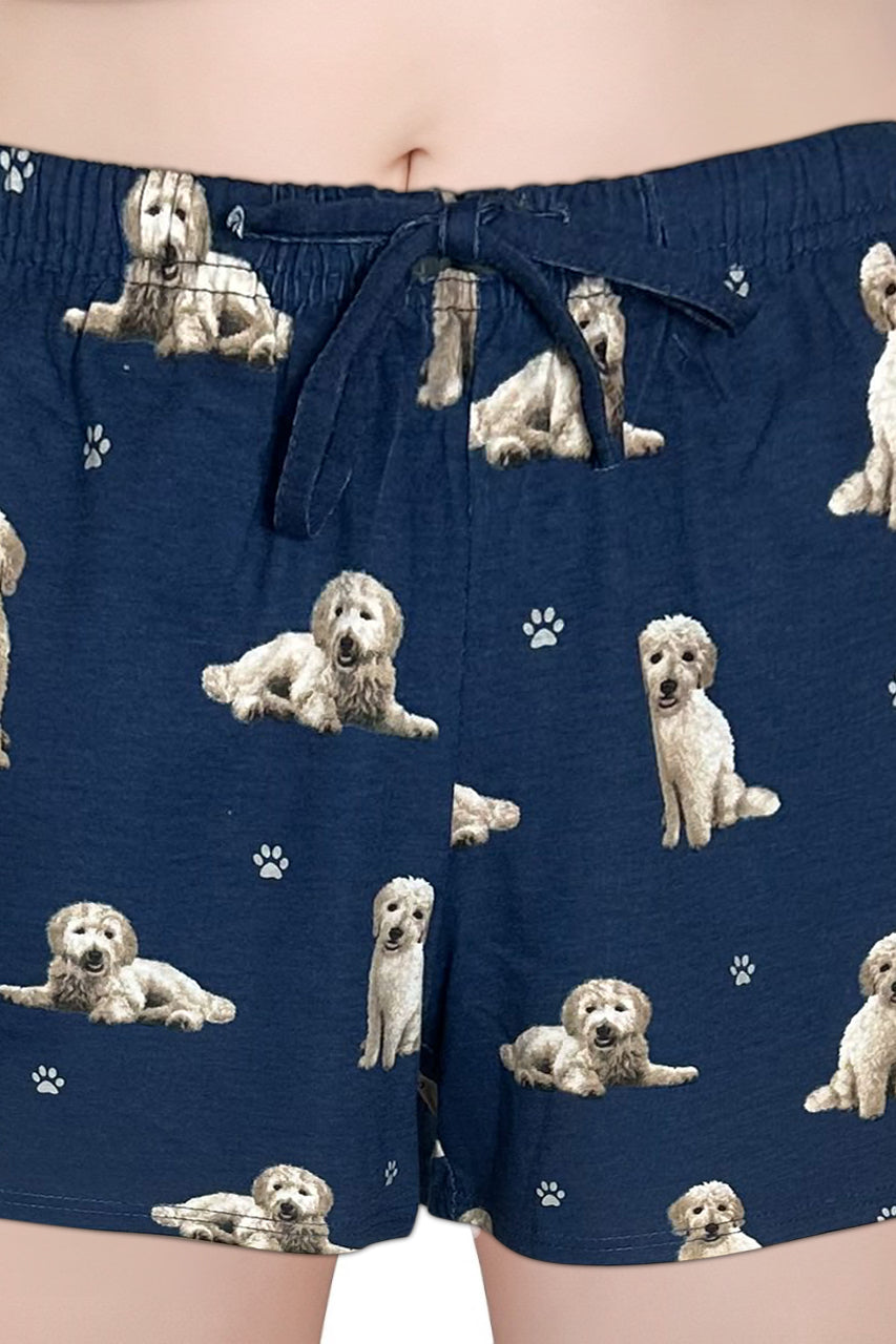 Dog Print Womens Lounge Shorts - Comfy Summer Apparel