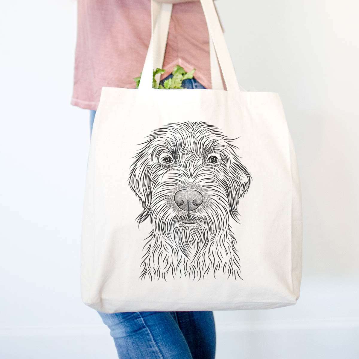 Canvas Wirehaired Pointing Griffon Tote Bag - Stylish Reusable Eco-Friendly Shopper