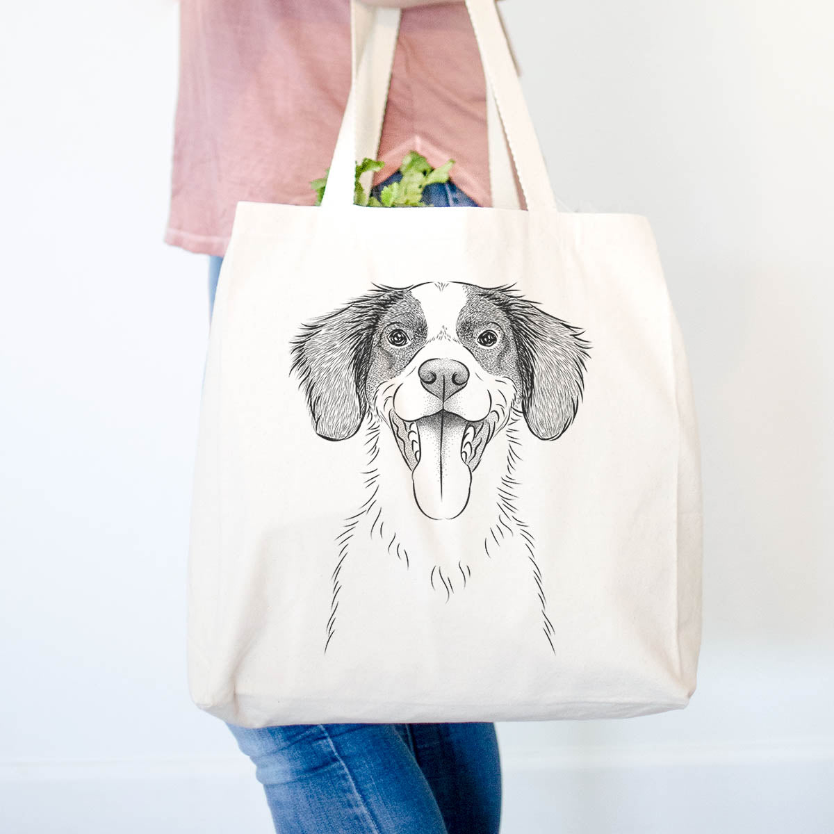 Birdie the Brittany Canvas Tote Bag - Stylish Shopping Companion