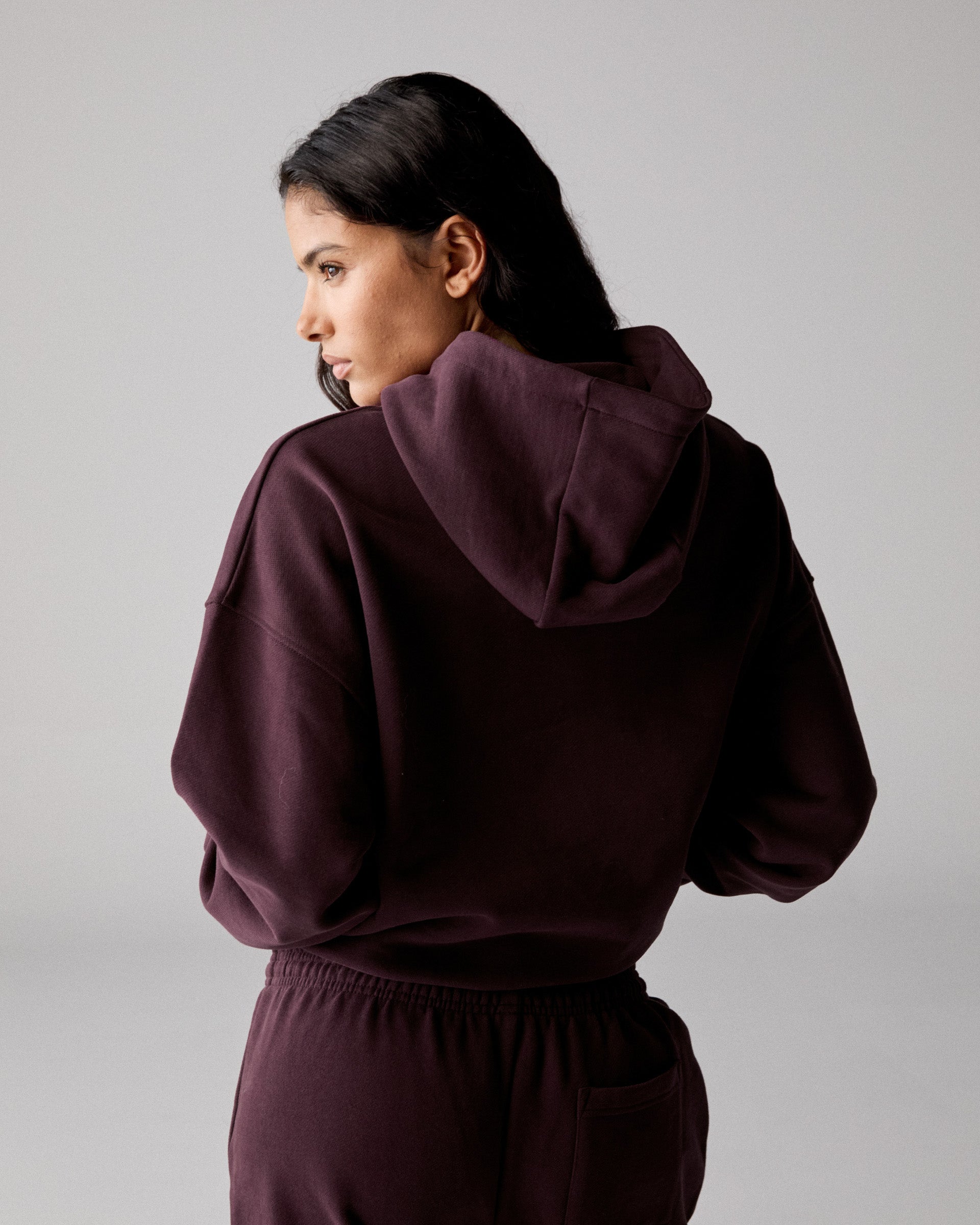 ADA Oversized Hoodie - Dark Cherry