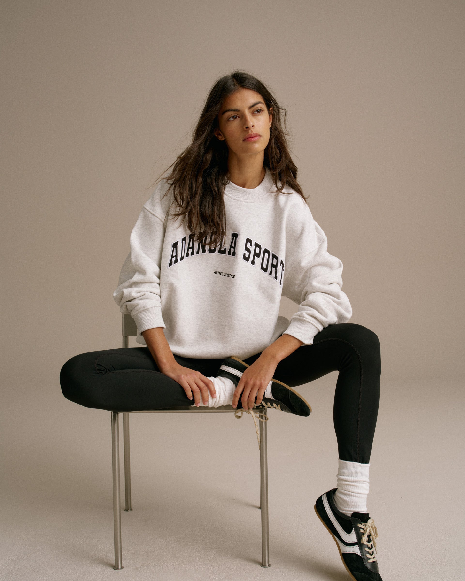 AS Oversized Sweatshirt - Light Grey Melange