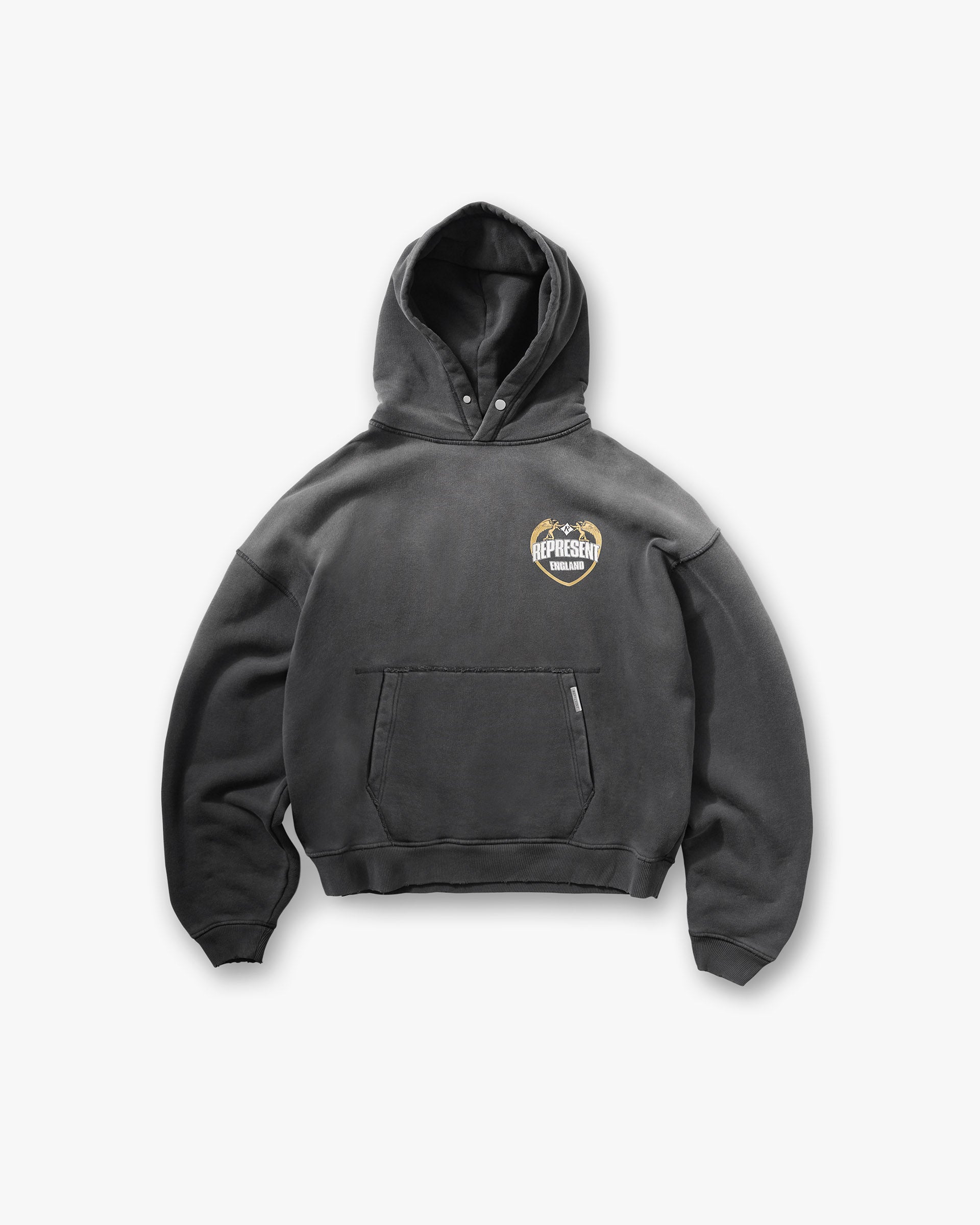 Represent Angel Border Hoodie - Stained Black