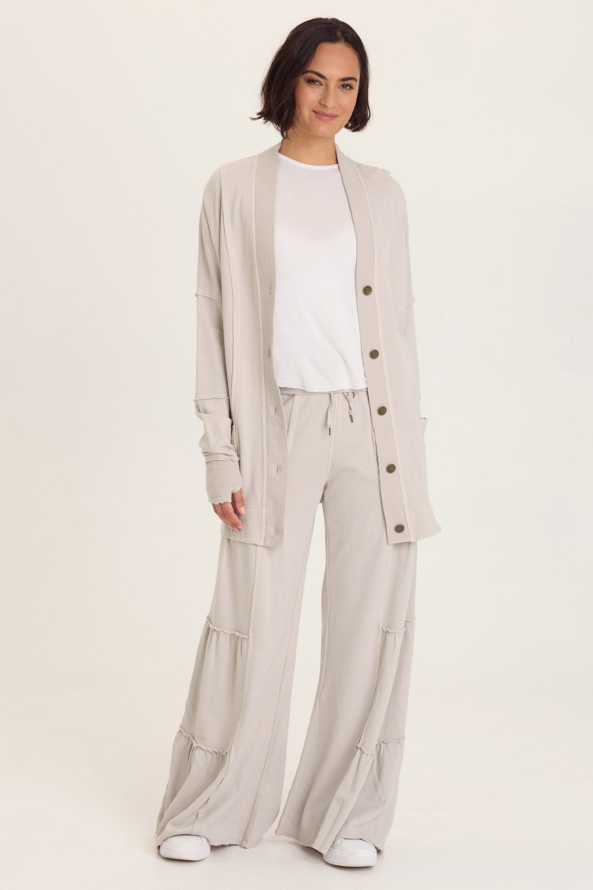 Trude Fleece Button-Up Cardigan